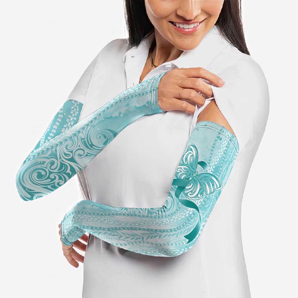 PTSD Awareness Arm Sleeves Maile Pikake Lokelani Crown Flower Lei Inspired