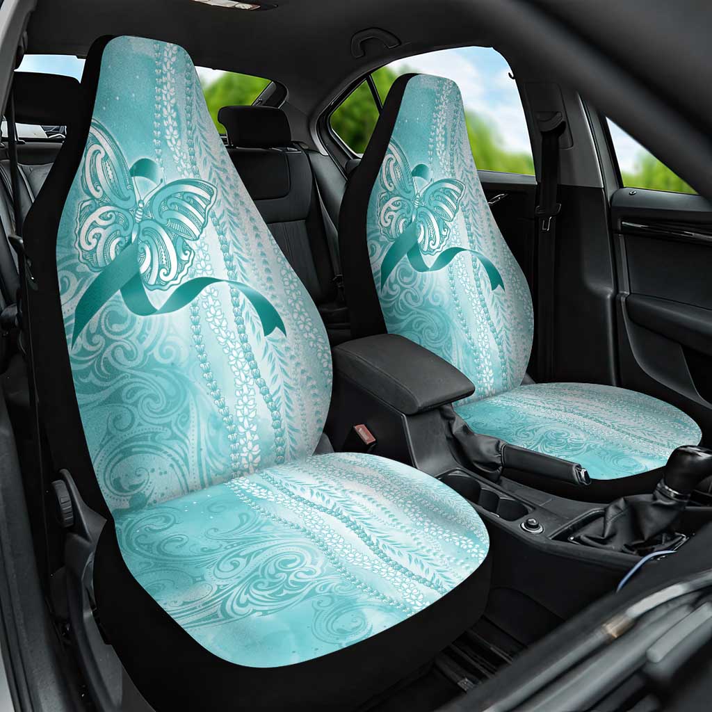 PTSD Awareness Car Seat Cover Maile Pikake Lokelani Crown Flower Lei Inspired