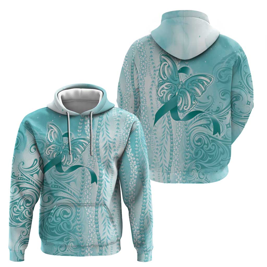 PTSD Awareness Hoodie Maile Pikake Lokelani Crown Flower Lei Inspired LT9 - Polynesian Pride