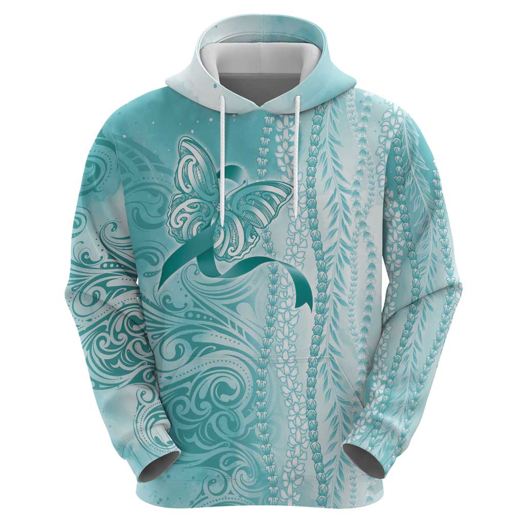 PTSD Awareness Hoodie Maile Pikake Lokelani Crown Flower Lei Inspired LT9 - Polynesian Pride