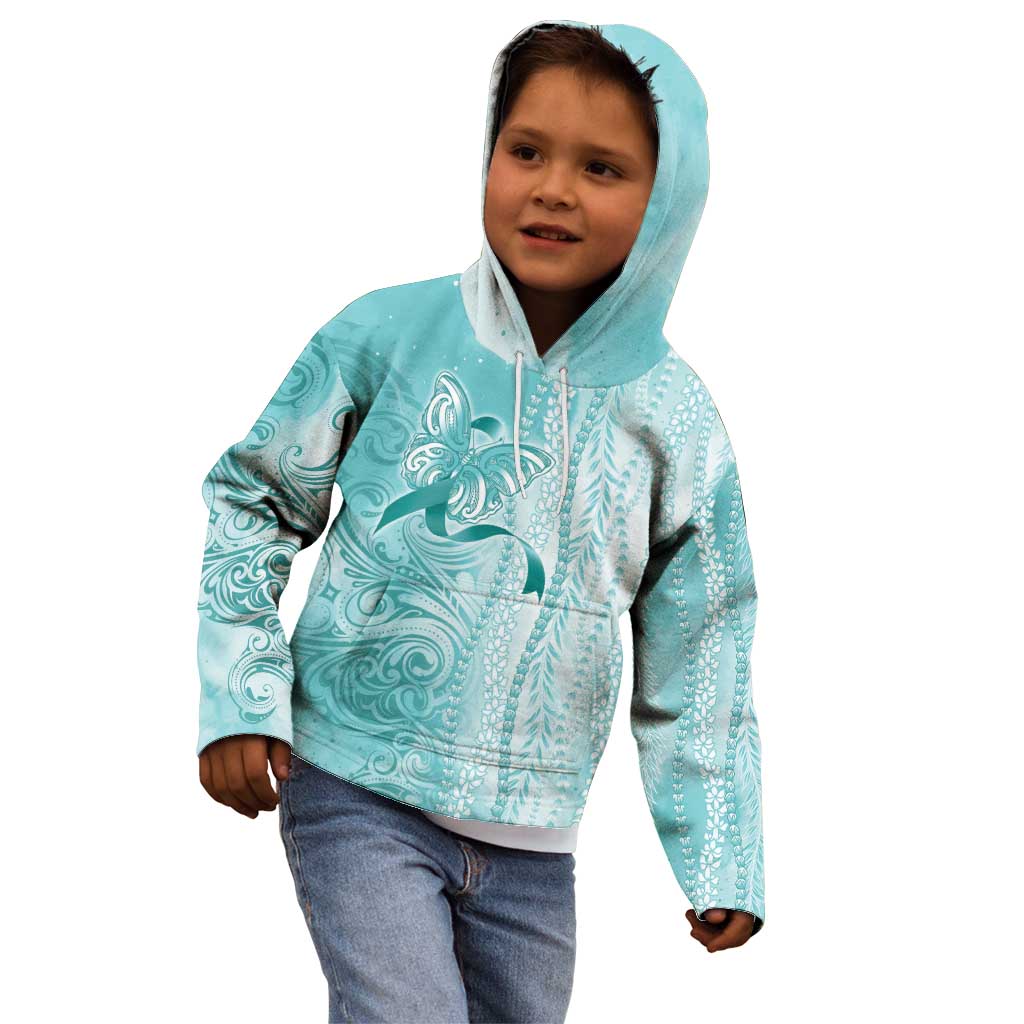 PTSD Awareness Kid Hoodie Maile Pikake Lokelani Crown Flower Lei Inspired LT9 - Polynesian Pride