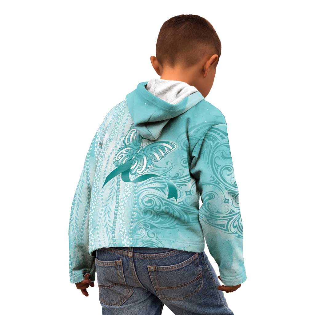 PTSD Awareness Kid Hoodie Maile Pikake Lokelani Crown Flower Lei Inspired LT9 - Polynesian Pride