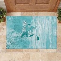 PTSD Awareness Rubber Doormat Maile Pikake Lokelani Crown Flower Lei Inspired