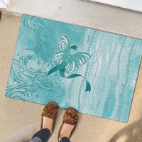 PTSD Awareness Rubber Doormat Maile Pikake Lokelani Crown Flower Lei Inspired