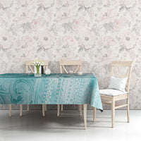 PTSD Awareness Tablecloth Maile Pikake Lokelani Crown Flower Lei Inspired