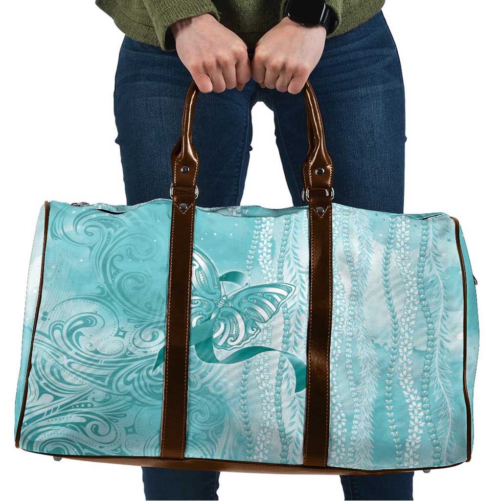 PTSD Awareness Travel Bag Maile Pikake Lokelani Crown Flower Lei Inspired