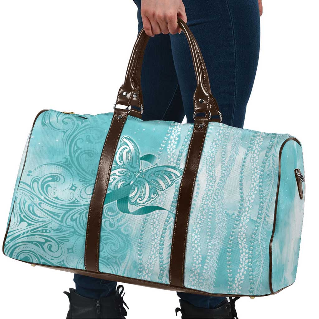 PTSD Awareness Travel Bag Maile Pikake Lokelani Crown Flower Lei Inspired