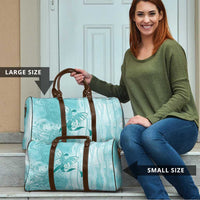 PTSD Awareness Travel Bag Maile Pikake Lokelani Crown Flower Lei Inspired