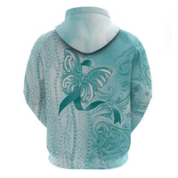 PTSD Awareness Zip Hoodie Maile Pikake Lokelani Crown Flower Lei Inspired LT9 - Polynesian Pride