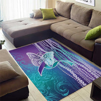 Suicide Prevention Awareness Area Rug Maile Pikake Lokelani Crown Flower Lei Inspired