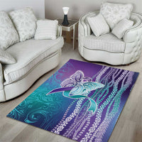 Suicide Prevention Awareness Area Rug Maile Pikake Lokelani Crown Flower Lei Inspired