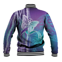 Suicide Prevention Awareness Baseball Jacket Maile Pikake Lokelani Crown Flower Lei Inspired