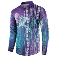 Suicide Prevention Awareness Button Sweatshirt Maile Pikake Lokelani Crown Flower Lei Inspired