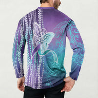 Suicide Prevention Awareness Button Sweatshirt Maile Pikake Lokelani Crown Flower Lei Inspired
