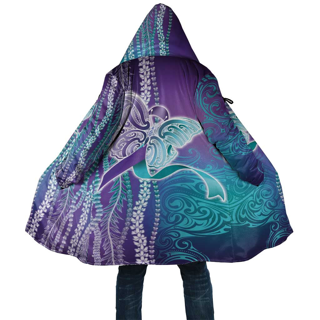 Suicide Prevention Awareness Cloak Maile Pikake Lokelani Crown Flower Lei Inspired