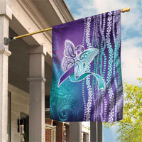 Suicide Prevention Awareness Garden Flag Maile Pikake Lokelani Crown Flower Lei Inspired