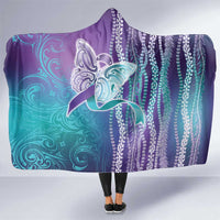 Suicide Prevention Awareness Hooded Blanket Maile Pikake Lokelani Crown Flower Lei Inspired