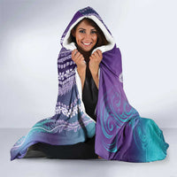 Suicide Prevention Awareness Hooded Blanket Maile Pikake Lokelani Crown Flower Lei Inspired