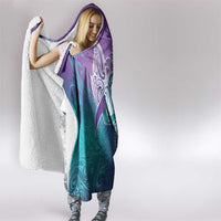Suicide Prevention Awareness Hooded Blanket Maile Pikake Lokelani Crown Flower Lei Inspired