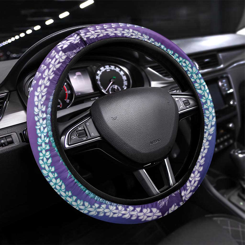 Suicide Prevention Awareness Steering Wheel Cover Maile Pikake Lokelani Crown Flower Lei Inspired
