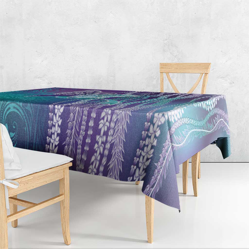 Suicide Prevention Awareness Tablecloth Maile Pikake Lokelani Crown Flower Lei Inspired