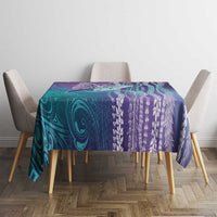 Suicide Prevention Awareness Tablecloth Maile Pikake Lokelani Crown Flower Lei Inspired