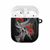 Hawaiian Honu Personalized AirPods Case Black Tribal Hook Pattern