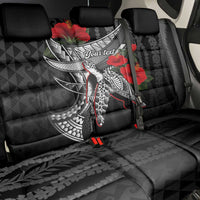 Hawaiian Honu Personalized Back Car Seat Cover Black Tribal Hook Pattern