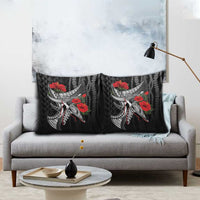 Hawaiian Honu Personalized Pillow Cover Black Tribal Hook Pattern LT9 - Polynesian Pride