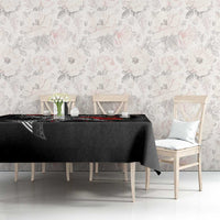 Hawaiian Honu Personalized Tablecloth Black Tribal Hook Pattern