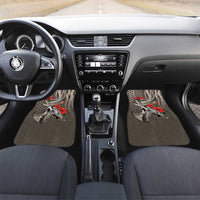 Hawaiian Honu Personalized Car Mats Mocha Mousse Hibiscus Tribal Hook Pattern
