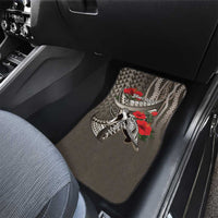 Hawaiian Honu Personalized Car Mats Mocha Mousse Hibiscus Tribal Hook Pattern