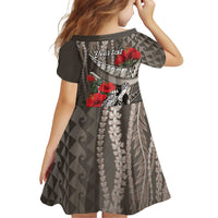 Hawaiian Honu Personalized Family Matching Tank Maxi Dress and Hawaiian Shirt Mocha Mousse Hibiscus Tribal Hook Pattern LT9 - Polynesian Pride