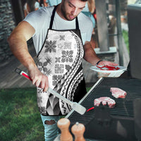 Black Hawaiian Quilt Pattern Apron Mixed Polynesian Tribal Arty - Polynesian Pride