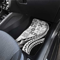 Black Hawaiian Quilt Pattern Car Mats Mixed Polynesian Tribal Arty