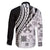 Black Hawaiian Quilt Pattern Family Matching Long Sleeve Bodycon Dress and Hawaiian Shirt Mixed Polynesian Tribal Arty
