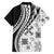 Black Hawaiian Quilt Pattern Family Matching Summer Maxi Dress and Hawaiian Shirt Mixed Polynesian Tribal Arty