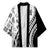 Black Hawaiian Quilt Pattern Kimono Mixed Polynesian Tribal Arty - Polynesian Pride