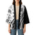 Black Hawaiian Quilt Pattern Kimono Mixed Polynesian Tribal Arty - Polynesian Pride