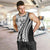 Black Hawaiian Quilt Pattern Men Tank Top Mixed Polynesian Tribal Arty