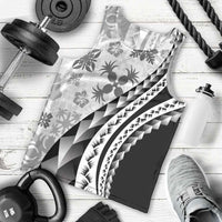 Black Hawaiian Quilt Pattern Men Tank Top Mixed Polynesian Tribal Arty