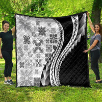 Black Hawaiian Quilt Pattern Quilt Mixed Polynesian Tribal Arty