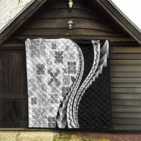 Black Hawaiian Quilt Pattern Quilt Mixed Polynesian Tribal Arty