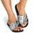 Black Hawaiian Quilt Pattern Slide Sandals Mixed Polynesian Tribal Arty - Polynesian Pride