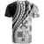 Black Hawaiian Quilt Pattern T Shirt Mixed Polynesian Tribal Arty