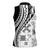 Black Hawaiian Quilt Pattern Women Sleeveless Polo Shirt Mixed Polynesian Tribal Arty