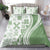 Green Hawaiian Quilt Pattern Bedding Set Mixed Polynesian Tribal Arty