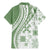 Green Hawaiian Quilt Pattern Family Matching Mermaid Dress and Hawaiian Shirt Mixed Polynesian Tribal Arty