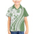 Green Hawaiian Quilt Pattern Family Matching Mermaid Dress and Hawaiian Shirt Mixed Polynesian Tribal Arty