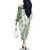 Green Hawaiian Quilt Pattern Family Matching Off The Shoulder Long Sleeve Dress and Hawaiian Shirt Mixed Polynesian Tribal Arty